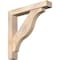 Ekena Millwork Funston Block Smooth Bracket w/ Offset Brace, Douglas Fir, 5 1/2"W x 32"D x 32"H BKT0604X32X32FST05SDF - alternate 1
